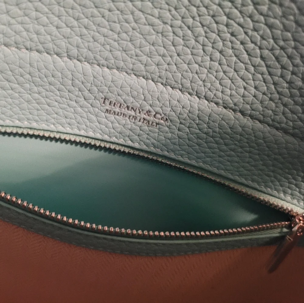 JAPAN 🪷 LIMTIED 2WAY TIFFANY & CO Blue Leather Medium Tote Bag NEW - Picture 11 of 13